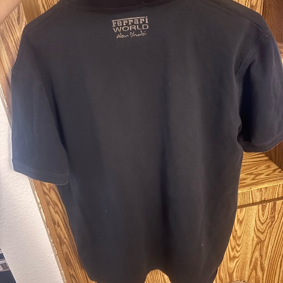 Ferrari World Shirt Mens Extra Large Black Polo Short Sleeve Abu Dhabi Racing - Picture 7 of 9